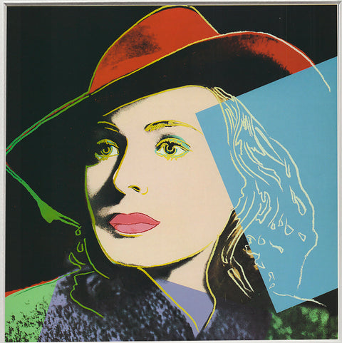 ANDY WARHOL Portrait of Ingrid Bergman with Hat, 1983