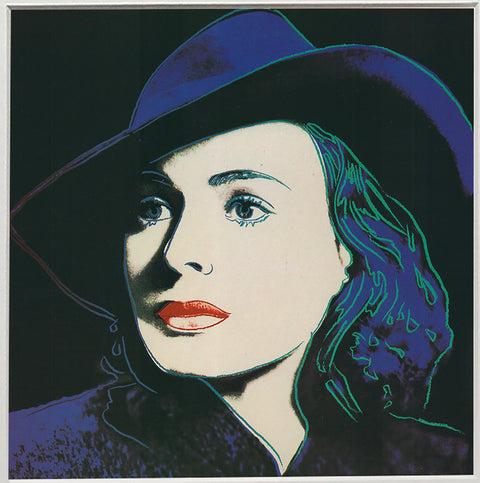 ANDY WARHOL Portrait of Ingrid Bergman with Hat, 1983