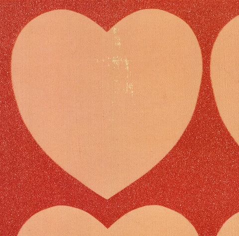 ANDY WARHOL Pink Hearts X 4, 1996