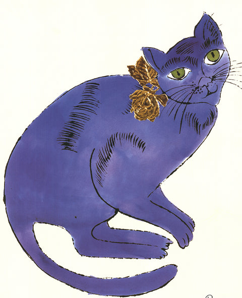 ANDY WARHOL Cat (Blue), 1996