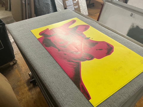 ANDY WARHOL Cow Pink on Yellow, 1966 (small), 1992