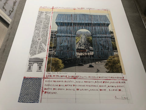 JAVACHEFF CHRISTO L'Arc de Triomph, Wrapped Project for Paris III, 2019
