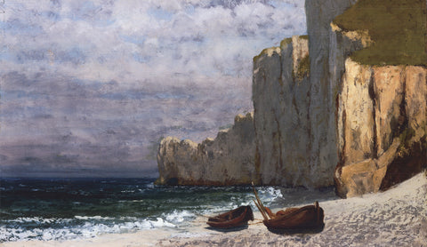 GUSTAVE COURBET A Bay with Cliffs (Detail)