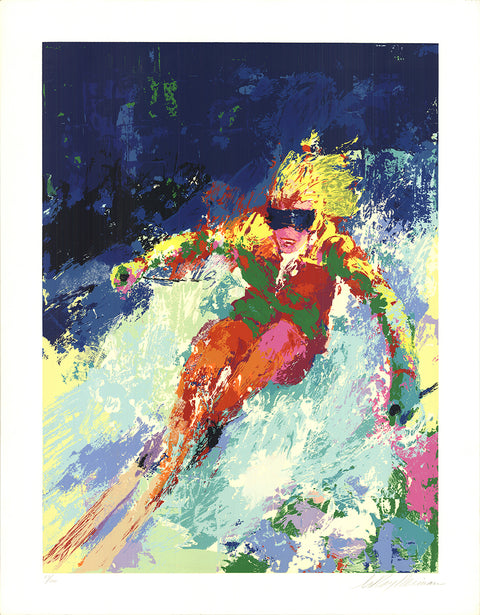 LEROY NEIMAN Lady Skier, 1985 - Signed