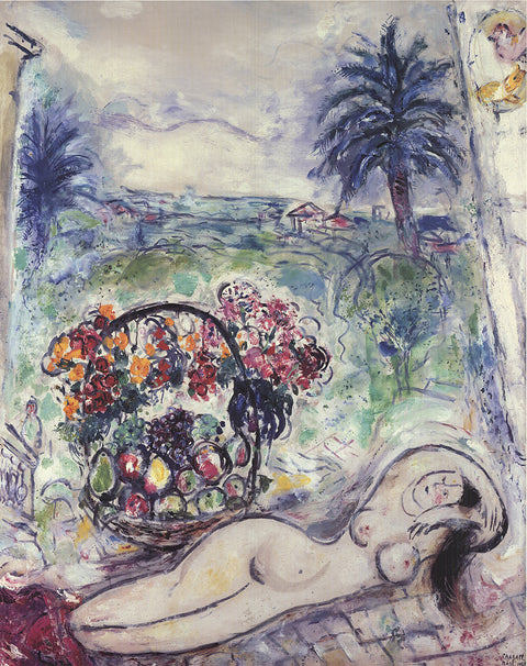 MARC CHAGALL Nude with Flower Basket, 1994