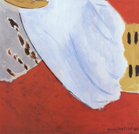 HENRI MATISSE Lady in White Dress Against Red Background, 2009