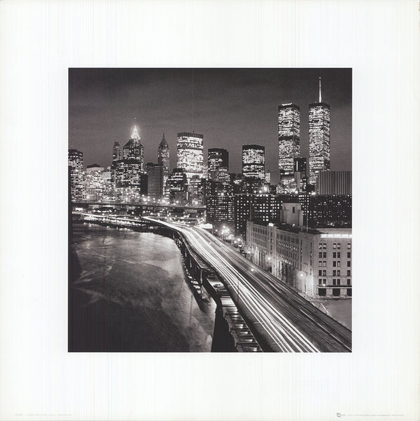 【Angelさま】ブルックリン・ニューヨークシティーライン・絵画 High Quality Print of Brooklyn Bridge, New York City