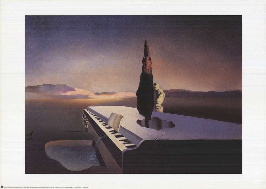 SALVADOR DALI Necrophiliac Spring Flowering From Piano with Tail