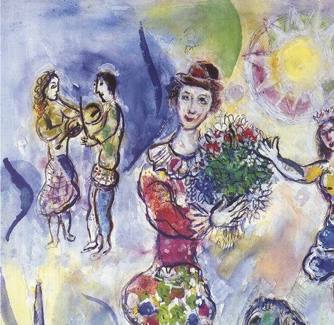 MARC CHAGALL On the Rooftops of Paris, 1996