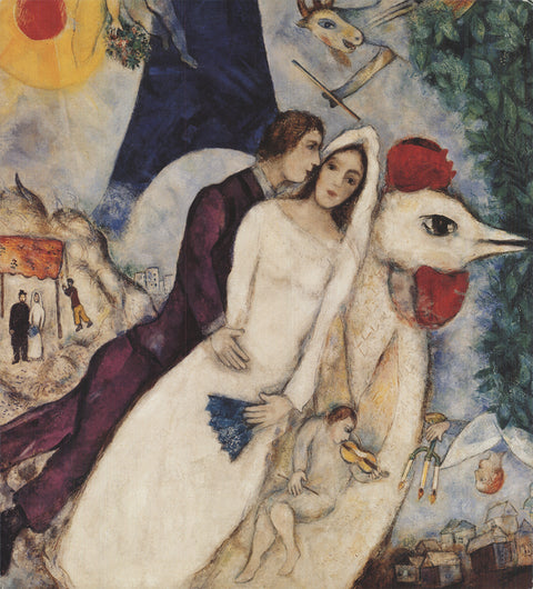MARC CHAGALL The Bridal Pair with the Eiffel Tower