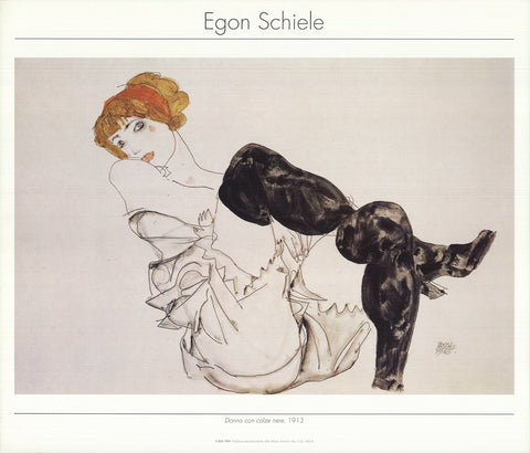 EGON SCHIELE Woman with Black Stockings, 1994
