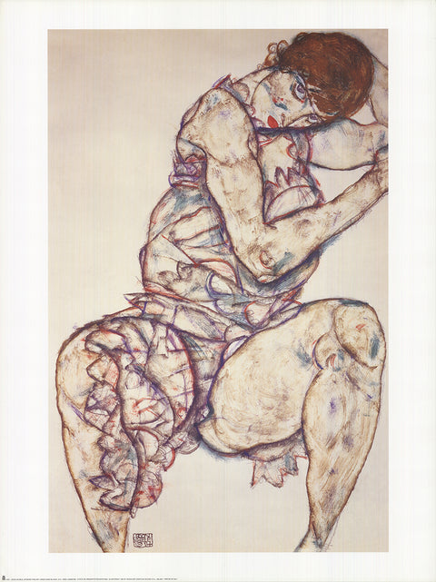EGON SCHIELE Seated Woman with Left Hand in Hair, 1997