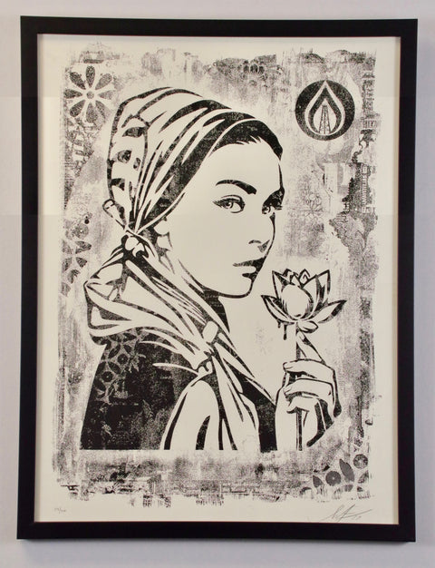 SHEPARD FAIREY Damaged (triptych), 2017 - Signed