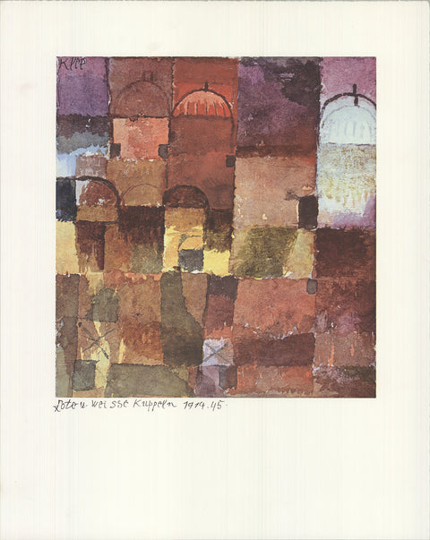 PAUL KLEE Red and White Domes, 1990