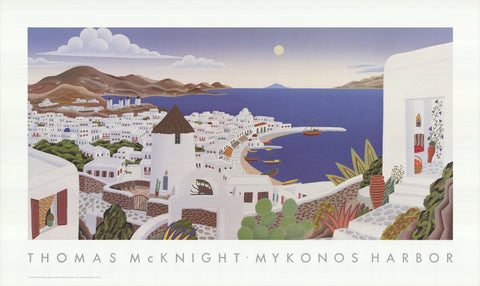 THOMAS MCKNIGHT Mykonos Harbor, 1991