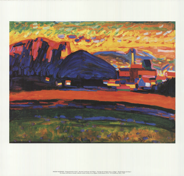 WASSILY KANDINSKY Mountain Landscape with Village I, 1993 – ArtWise