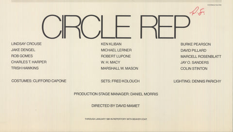 DONALD SULTAN Twelfth Night, 1981 - Signed