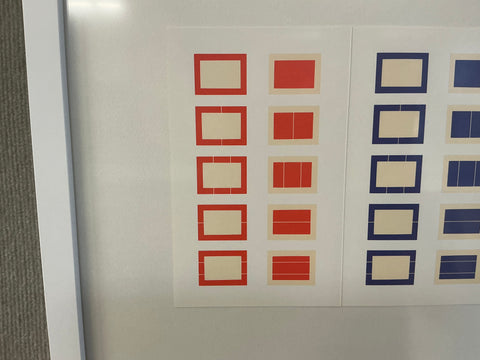 DONALD JUDD Series of Ten Woodcuts in Three Color States, 1988