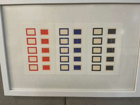 DONALD JUDD Series of Ten Woodcuts in Three Color States, 1988