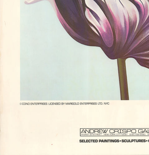 LOWELL NESBITT Parrot Tulip on White, 1982 - Signed