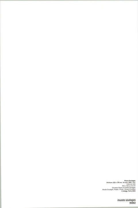 PIERRE SOULAGES Peinture, June 1 1964, 2023