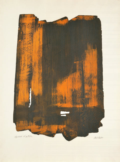 PIERRE SOULAGES Eau Forte, Ink, 2025