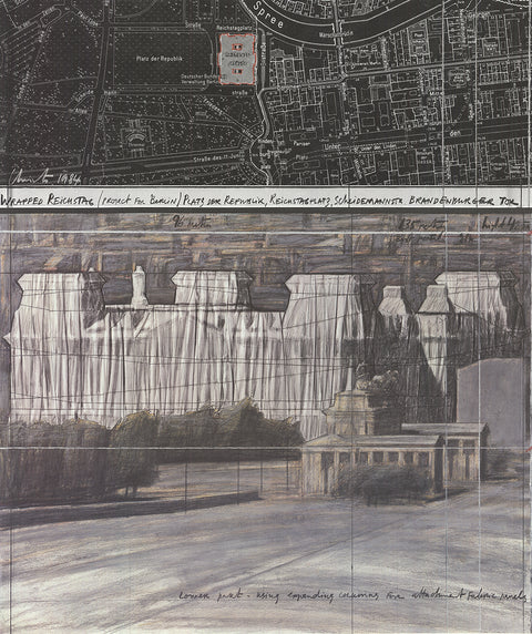 JAVACHEFF CHRISTO Wrapped Reichstag, Project for Berlin, 1985