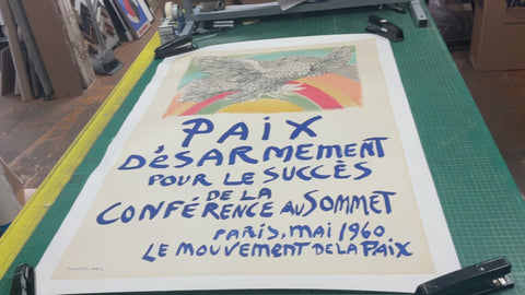 PABLO PICASSO Paix Disarmement-Peace, 1960