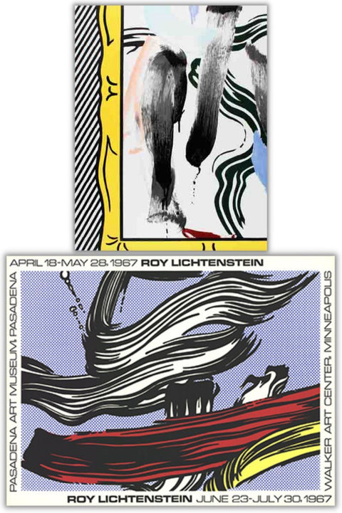 Bundle- 2 Assorted Roy Lichtenstein Original Brushstrokes Posters