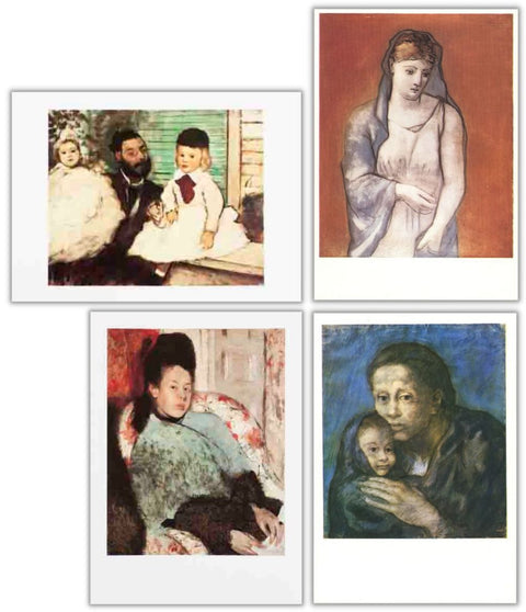 Bundle- 4 Assorted Pablo Picasso Rare Notecards Art Pieces