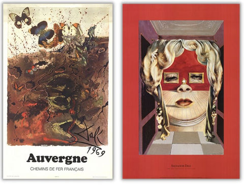 Bundle- 2 Assorted Salvador Dali Rare Posters