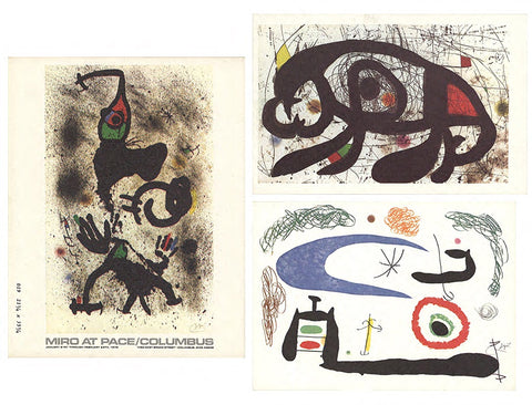Bundle- 3 Assorted Joan Miro Deck of 50 Postcards