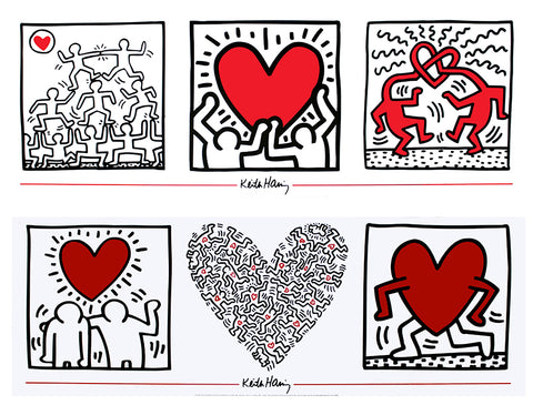 Bundle- 2 Assorted Keith Haring Limited Edition Love Posters