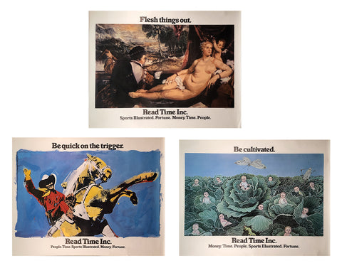 Bundle- 3 Assorted Various Artists Vintage TIME Posters