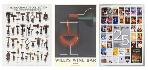 Bundle- 3 Assorted Wine magazine and Posters