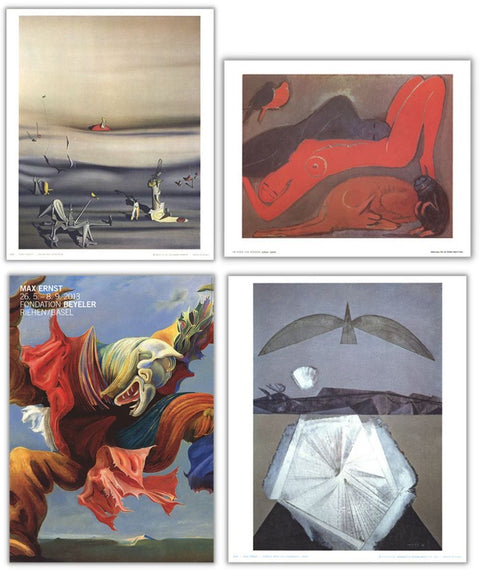 Bundle- 4 Assorted Surrealist Mini Posters