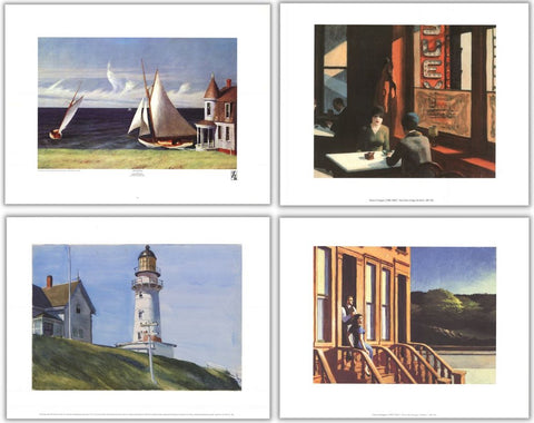 Bundle- 4 Assorted Edward Hopper Mini Posters