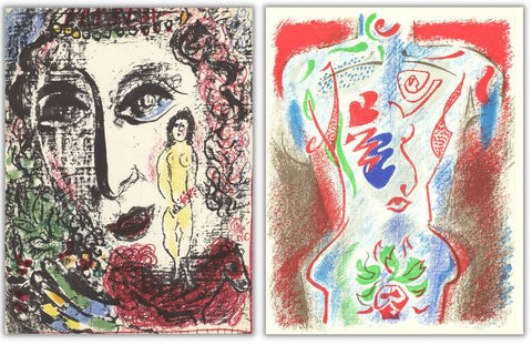 Bundle- 2 Assorted Chagall & Masson Stone Lithographs