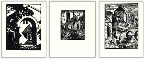 Bundle- 3 Assorted Various Artists late 1930's authentic Etchings