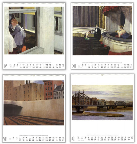 Bundle- 4 Assorted Edward Hopper Calendar Posters