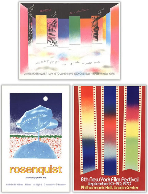 Bundle- 3 Assorted James Rosenquist Authentic and Rare Posters