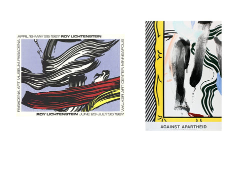 Bundle- 2 Assorted Roy Lichtenstein Original Brushstrokes Posters