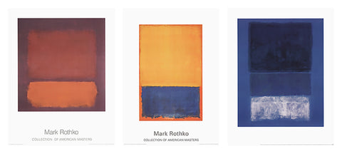 Bundle- 3 Assorted Mark Rothko 28 x 36 Posters