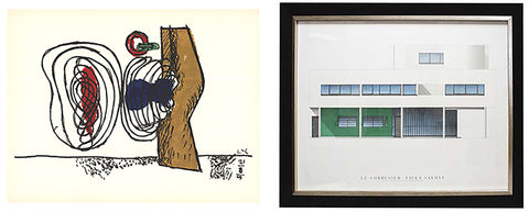 Bundle- 2 Assorted Le Corbusier Poster and Print Art Pieces
