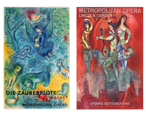 Bundle- 2 Assorted Marc Chagall New York Metropolitan Opera Lithographs