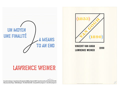 Bundle- 2 Assorted Lawrence Weiner Original Posters
