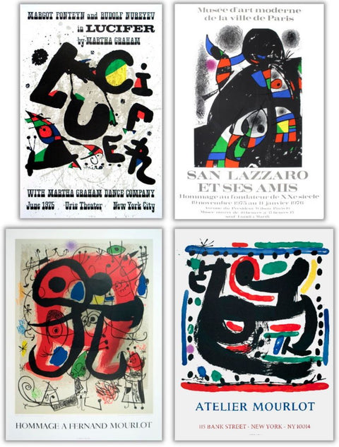 Bundle- 4 Assorted Joan Miro Original Lithographs