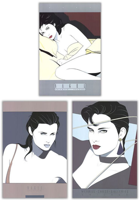 Bundle- 3 Assorted Patrick Nagel Commemorative Serigraphs