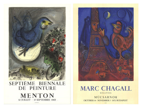 Bundle- 2 Assorted Marc Chagall Stone Lithographs