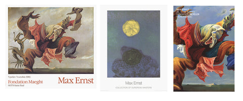 Bundle- 3 Assorted Max Ernst Rare Posters